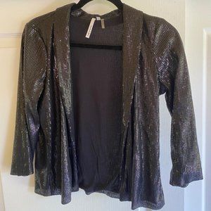 Michael Stars Black Sequin Blazer, Size Small